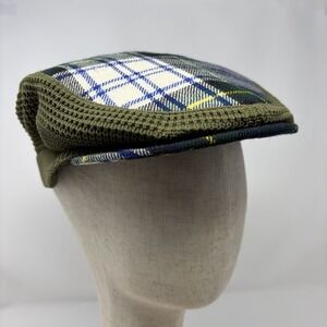Glenway Wool Cap Hat Made in Scotland Tartan Plaid Pure New Wool One Size NOS